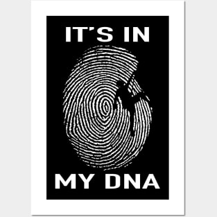 It's In My DNA Rock Climbing Fingerprint Fans Posters and Art